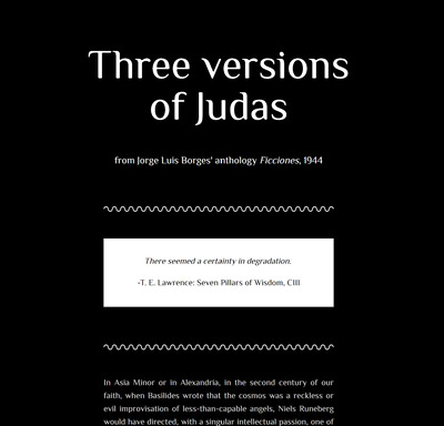 Three Versions of Judas